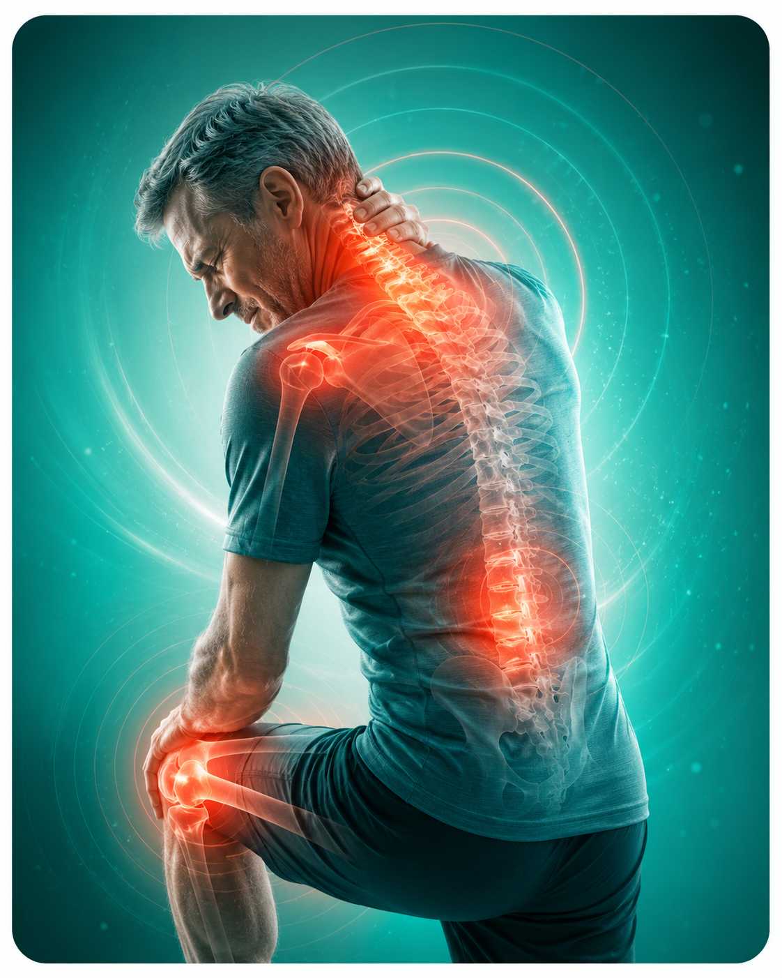 Persona sintiendo dolor articular y muscular